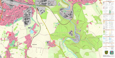 Staatsbetrieb Geobasisinformation und Vermessung Sachsen Hilbersdorf, Bobritzsch-Hilbersdorf (1:10,000 scale) digital map