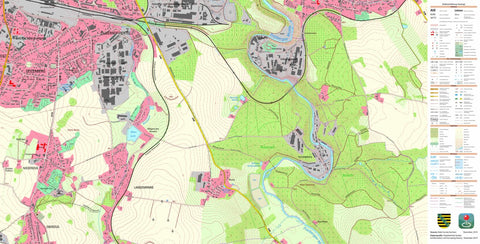 Staatsbetrieb Geobasisinformation und Vermessung Sachsen Hilbersdorf, Bobritzsch-Hilbersdorf (1:10,000 scale) digital map