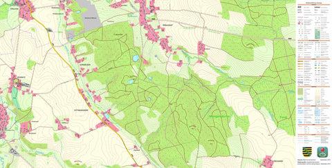 Staatsbetrieb Geobasisinformation und Vermessung Sachsen Hilbersdorf, Vierkirchen (1:10,000 scale) digital map