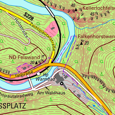 Staatsbetrieb Geobasisinformation und Vermessung Sachsen Hilmersdorf, Wolkenstein, Stadt (1:10,000 scale) digital map