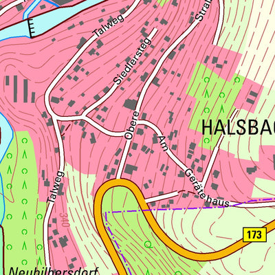 Staatsbetrieb Geobasisinformation und Vermessung Sachsen Himmelfahrter Revier, Freiberg, Stadt, Universitätsstadt (1:10,000 scale) digital map
