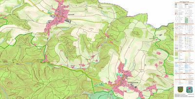 Staatsbetrieb Geobasisinformation und Vermessung Sachsen Hinterhermsdorf, Sebnitz, Stadt 1 (1:10,000 scale) digital map