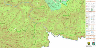 Staatsbetrieb Geobasisinformation und Vermessung Sachsen Hinterhermsdorf, Sebnitz, Stadt 2 (1:10,000 scale) digital map