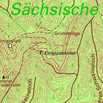Staatsbetrieb Geobasisinformation und Vermessung Sachsen Hinterhermsdorf, Sebnitz, Stadt 2 (1:10,000 scale) digital map