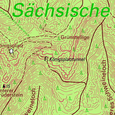Staatsbetrieb Geobasisinformation und Vermessung Sachsen Hinterhermsdorf, Sebnitz, Stadt 2 (1:10,000 scale) digital map