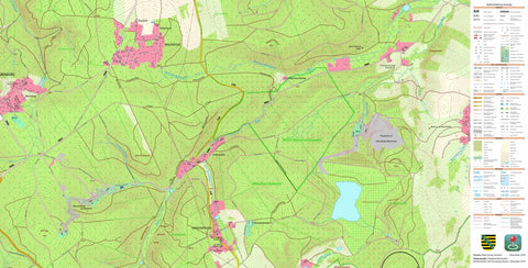 Staatsbetrieb Geobasisinformation und Vermessung Sachsen Hirschsprung, Altenberg, Stadt (1:10,000 scale) digital map