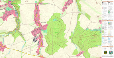 Staatsbetrieb Geobasisinformation und Vermessung Sachsen Höckendorf, Klingenberg (1:10,000 scale) digital map