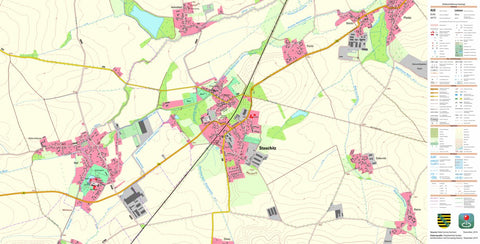 Staatsbetrieb Geobasisinformation und Vermessung Sachsen Hof, Naundorf (1:10,000 scale) digital map