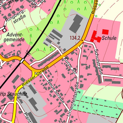Staatsbetrieb Geobasisinformation und Vermessung Sachsen Hof, Naundorf (1:10,000 scale) digital map