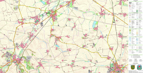 Staatsbetrieb Geobasisinformation und Vermessung Sachsen Hof, Naundorf (1:25,000 scale) digital map