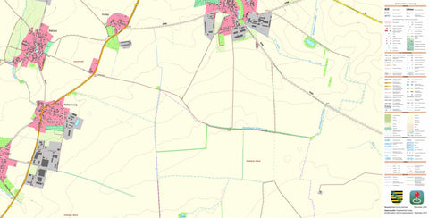 Staatsbetrieb Geobasisinformation und Vermessung Sachsen Hohenossig, Krostitz (1:10,000 scale) digital map