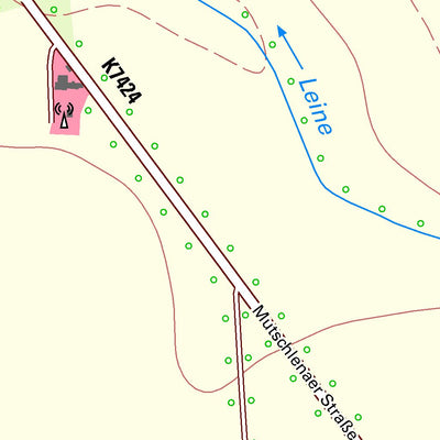 Staatsbetrieb Geobasisinformation und Vermessung Sachsen Hohenossig, Krostitz (1:10,000 scale) digital map