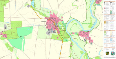 Staatsbetrieb Geobasisinformation und Vermessung Sachsen Hohenprießnitz, Zschepplin (1:10,000 scale) digital map