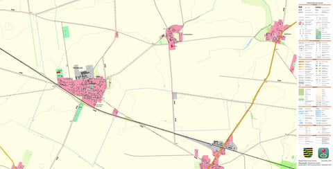 Staatsbetrieb Geobasisinformation und Vermessung Sachsen Hohenroda, Schönwölkau (1:10,000 scale) digital map