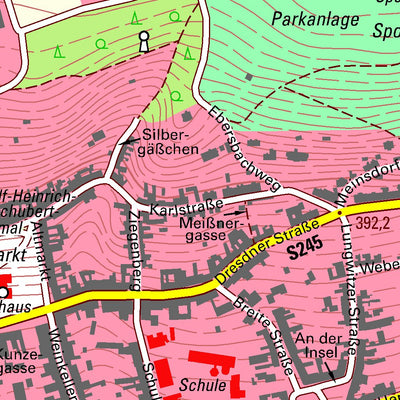 Staatsbetrieb Geobasisinformation und Vermessung Sachsen Hohenstein-Ernstthal, Hohenstein-Ernstthal, Stadt (1:10,000 scale) digital map