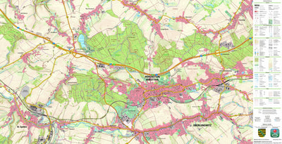Staatsbetrieb Geobasisinformation und Vermessung Sachsen Hohenstein-Ernstthal, Hohenstein-Ernstthal, Stadt (1:25,000 scale) digital map