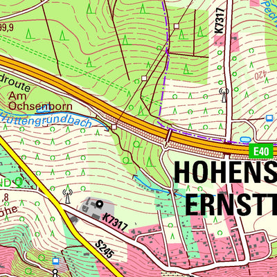 Staatsbetrieb Geobasisinformation und Vermessung Sachsen Hohenstein-Ernstthal, Hohenstein-Ernstthal, Stadt (1:25,000 scale) digital map