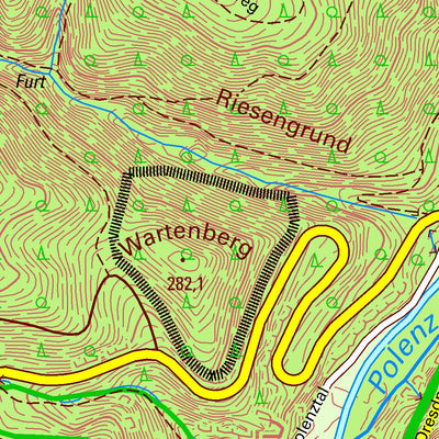 Staatsbetrieb Geobasisinformation und Vermessung Sachsen Hohnstein, Hohnstein, Stadt (1:10,000 scale) digital map