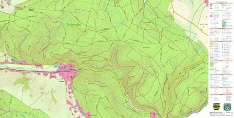 Staatsbetrieb Geobasisinformation und Vermessung Sachsen Holzhau, Rechenberg-Bienenmühle 1 (1:10,000 scale) digital map