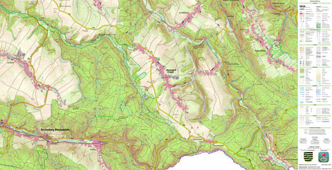 Staatsbetrieb Geobasisinformation und Vermessung Sachsen Holzhau, Rechenberg-Bienenmühle (1:25,000 scale) digital map