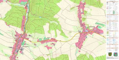 Staatsbetrieb Geobasisinformation und Vermessung Sachsen Hormersdorf, Zwönitz, Stadt (1:10,000 scale) digital map