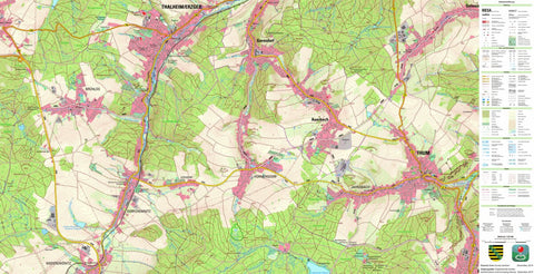 Staatsbetrieb Geobasisinformation und Vermessung Sachsen Hormersdorf, Zwönitz, Stadt (1:25,000 scale) digital map