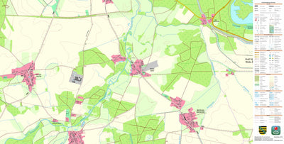 Staatsbetrieb Geobasisinformation und Vermessung Sachsen Hoske, Wittichenau, Stadt (1:10,000 scale) digital map