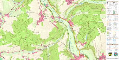 Staatsbetrieb Geobasisinformation und Vermessung Sachsen Hundsgrün, Eichigt (1:10,000 scale) digital map