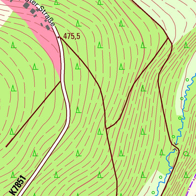 Staatsbetrieb Geobasisinformation und Vermessung Sachsen Hundsgrün, Eichigt (1:10,000 scale) digital map