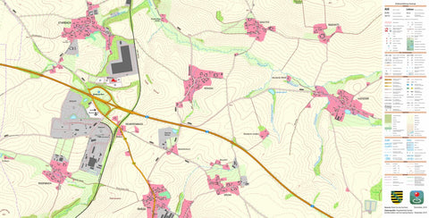 Staatsbetrieb Geobasisinformation und Vermessung Sachsen Ilkendorf, Nossen, Stadt (1:10,000 scale) digital map