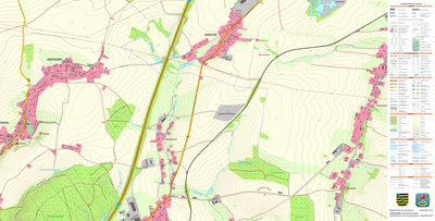 Staatsbetrieb Geobasisinformation und Vermessung Sachsen Irbersdorf, Frankenberg/Sa., Stadt (1:10,000 scale) digital map