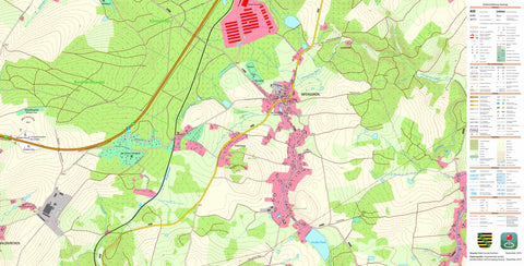 Staatsbetrieb Geobasisinformation und Vermessung Sachsen Irfersgrün, Lengenfeld, Stadt (1:10,000 scale) digital map