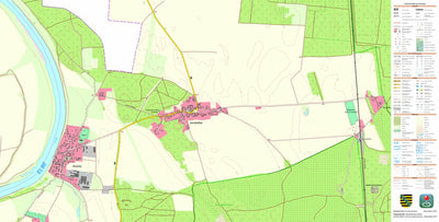 Staatsbetrieb Geobasisinformation und Vermessung Sachsen Jacobsthal, Zeithain 1 (1:10,000 scale) digital map