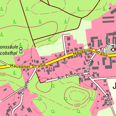 Staatsbetrieb Geobasisinformation und Vermessung Sachsen Jacobsthal, Zeithain 1 (1:10,000 scale) digital map