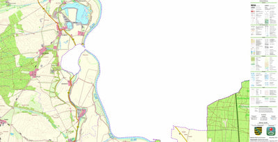 Staatsbetrieb Geobasisinformation und Vermessung Sachsen Jacobsthal, Zeithain (1:25,000 scale) digital map