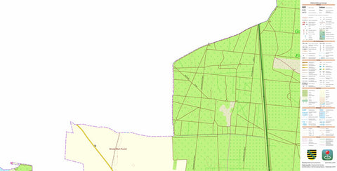 Staatsbetrieb Geobasisinformation und Vermessung Sachsen Jacobsthal, Zeithain 2 (1:10,000 scale) digital map