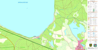 Staatsbetrieb Geobasisinformation und Vermessung Sachsen Jahmen, Boxberg/O.L. (1:10,000 scale) digital map