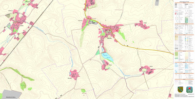 Staatsbetrieb Geobasisinformation und Vermessung Sachsen Jahna, Ostrau (1:10,000 scale) digital map