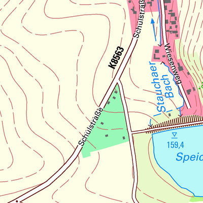 Staatsbetrieb Geobasisinformation und Vermessung Sachsen Jahna, Ostrau (1:10,000 scale) digital map