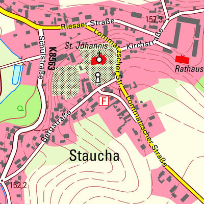 Staatsbetrieb Geobasisinformation und Vermessung Sachsen Jahna, Ostrau (1:10,000 scale) digital map