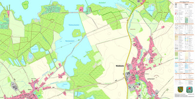 Staatsbetrieb Geobasisinformation und Vermessung Sachsen Jänkendorf, Waldhufen (1:10,000 scale) digital map