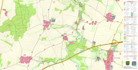Staatsbetrieb Geobasisinformation und Vermessung Sachsen Jiedlitz, Burkau (1:10,000 scale) digital map