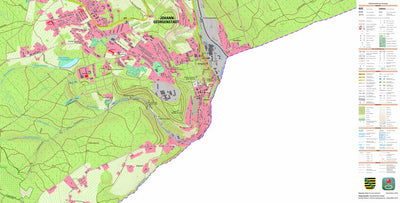 Staatsbetrieb Geobasisinformation und Vermessung Sachsen Johanngeorgenstadt, Stadt, Johanngeorgenstadt, Stadt 1 (1:10,000 scale) digital map
