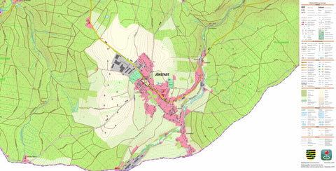 Staatsbetrieb Geobasisinformation und Vermessung Sachsen Jöhstadt, Jöhstadt, Stadt (1:10,000 scale) digital map