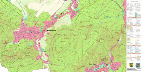Staatsbetrieb Geobasisinformation und Vermessung Sachsen Jonsdorf, Jonsdorf, Kurort (1:10,000 scale) digital map