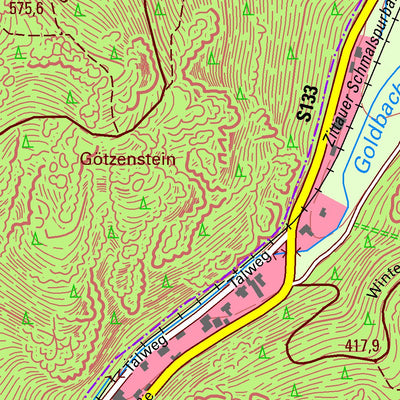 Staatsbetrieb Geobasisinformation und Vermessung Sachsen Jonsdorf, Jonsdorf, Kurort (1:10,000 scale) digital map