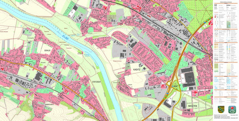 Staatsbetrieb Geobasisinformation und Vermessung Sachsen Kaditz, Dresden, Stadt (1:10,000 scale) digital map