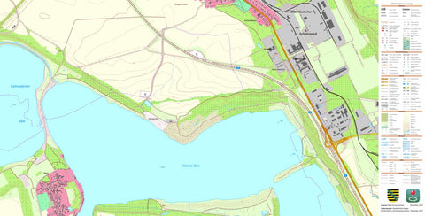 Staatsbetrieb Geobasisinformation und Vermessung Sachsen Kahnsdorf, Neukieritzsch (1:10,000 scale) digital map