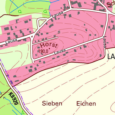Staatsbetrieb Geobasisinformation und Vermessung Sachsen Kaisa, Belgern-Schildau, Stadt (1:10,000 scale) digital map
