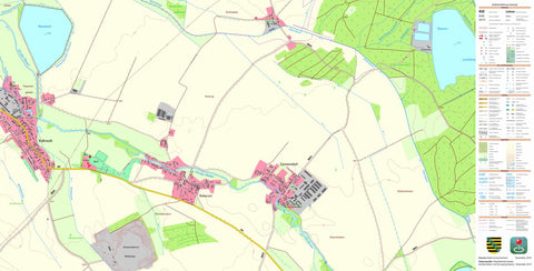 Staatsbetrieb Geobasisinformation und Vermessung Sachsen Kalkreuth, Ebersbach (1:10,000 scale) digital map